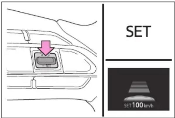 TOYOTA Yaris Hybrid (2023) - Zaprogramowanie prędkości jazdy (tryb kontroli odstępu od poprzedzającego pojazdu) - 2