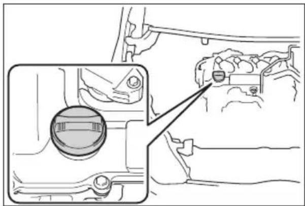 TOYOTA Yaris Hybrid (2023) - Sprawdzanie poziomu i dole- wanie oleju silnikowego - 3