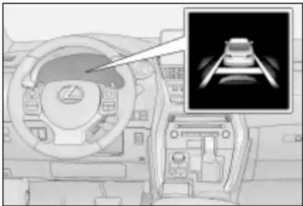 LEXUS NX 300 (2017) - Ostrzeżenie o zbliżaniu się do poprzedzającego pojazdu (tryb kontroli odstępu od poprzedzającego pojazdu) - 1