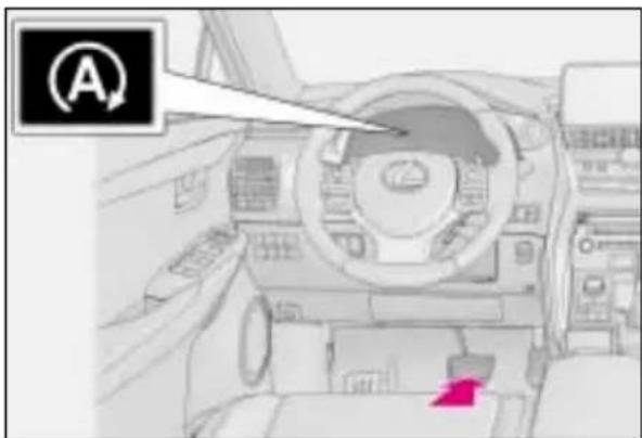 LEXUS NX 300 (2017) - Wstrzymywanie pracy silnika (gdy automatyczne podtrzymywanie działania hamulców nie pracuje) - 1