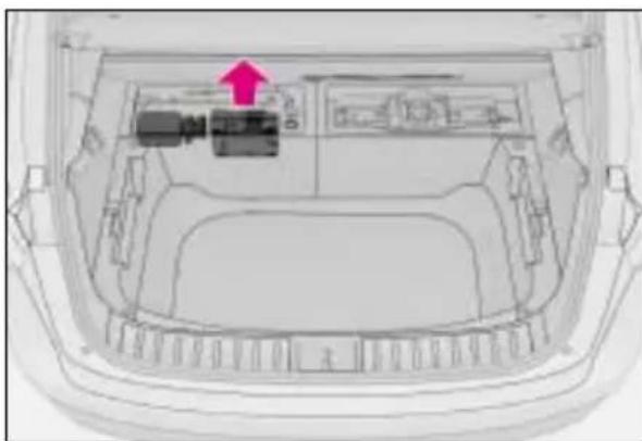 LEXUS NX 300 (2017) - Wyjmowanie awaryjnego zestawu naprawczego do ogumienia - 5