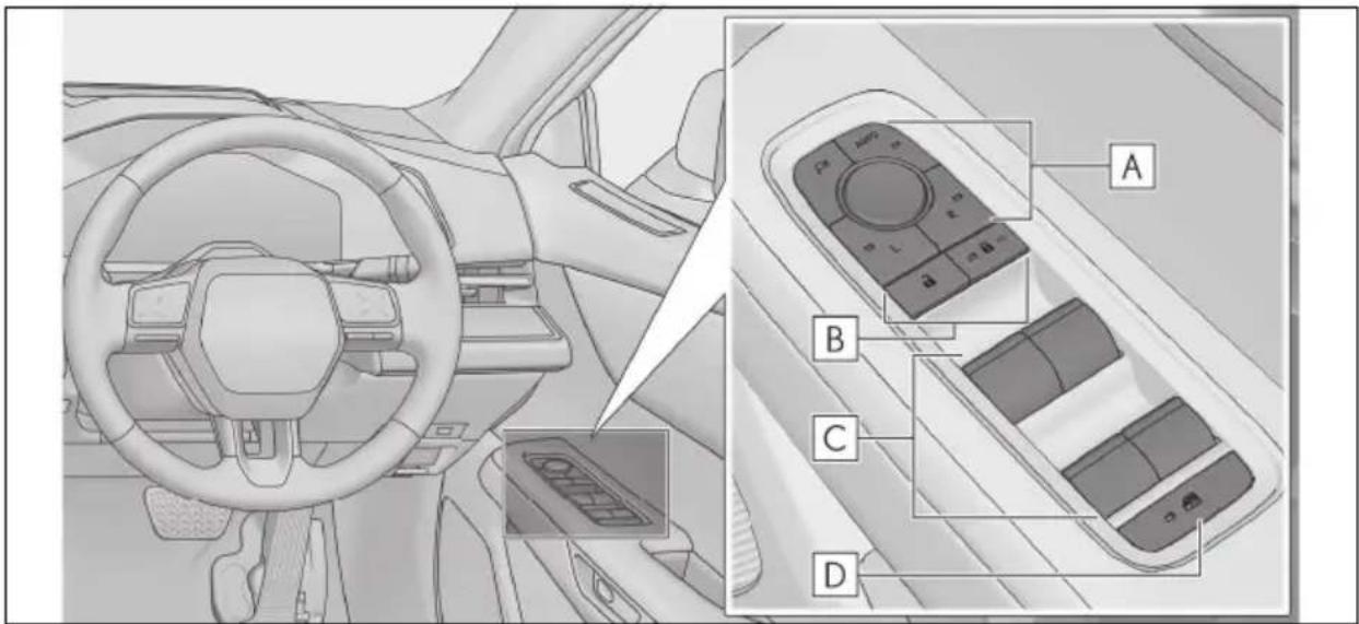 LEXUS ES 350e (2026) - Przyciski(wersjezkierownicąpoprawejstronie) - 2