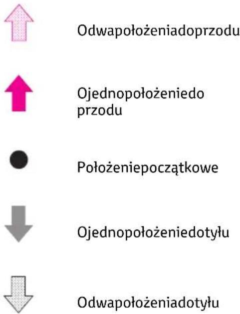 Odwapołożeniadoprzodu Ojednopołożeniedo przodu Położeniepoczątkowe Ojednopołożeniedotyłu Odwapołożeniadotyłu