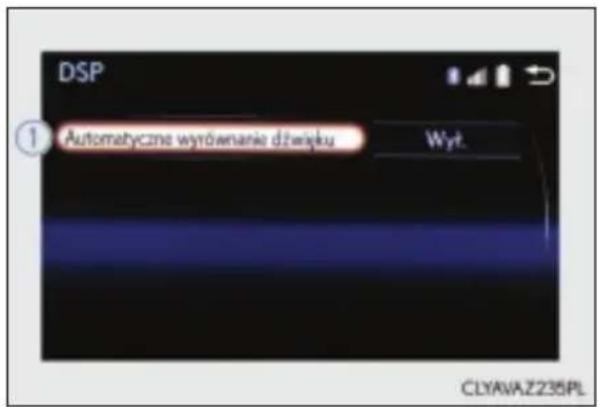DSP ① Automatyczne wyrównanie dźwiatyku Wyt. CLYAVA.Z235PL