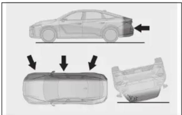 LEXUS ES 500e (2026) - Poduszkipowietrzneniezostaną odpalone, gdy - 1