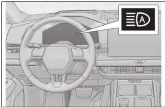 LEXUS ES 500e (2026) - Korzystaniezautomatycznego włączaniaiwyłączaniaświateł drogowych - 2