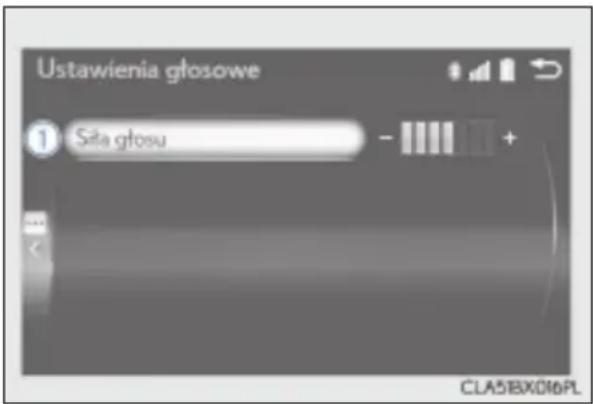Ustawienia głosowe ① Sita głosu CLA5BX016PL