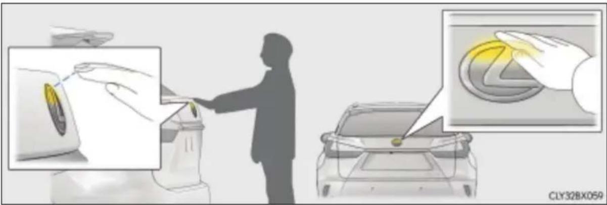 LEXUS RX 350L (2017) - Otwieranie elektrycznie sterowanych drzwi bagażnika od zewnątrz - 2