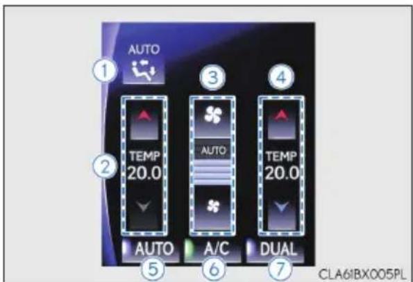 AUTO TEMP 20.0 AUTO TEMP 20.0 AUTO A/C DUAL CLA61BX005PL