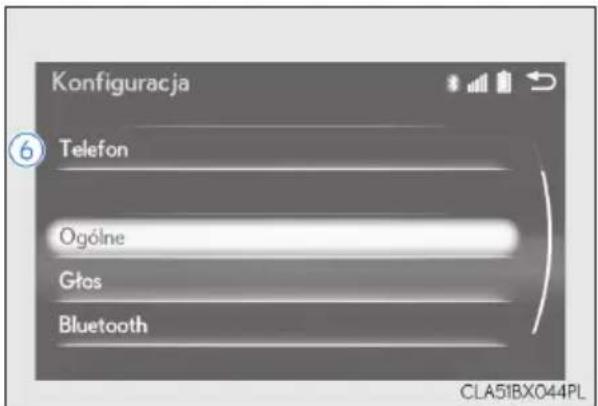 Konfiguracja 6 Telefon Ogólne Głos Bluetooth CLA51BX044PL