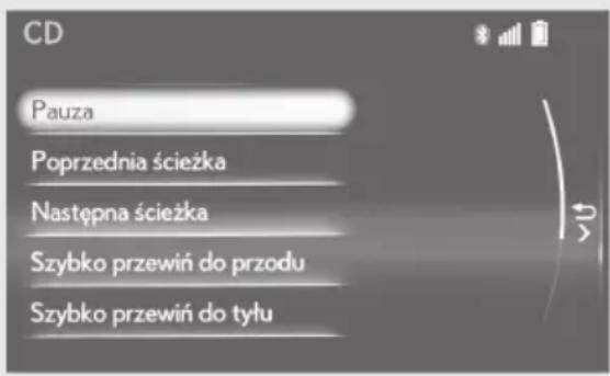 CD Pauza Poprzednia ścieżka Następna ścieżka Szybko przewiń do przodu Szybko przewiń do tyłu