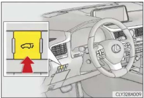 LEXUS RX 200t (2016) - Otwieranie i zamykanie elektrycznie sterowanych drzwi bagażnika z wnętrza samochodu - 1