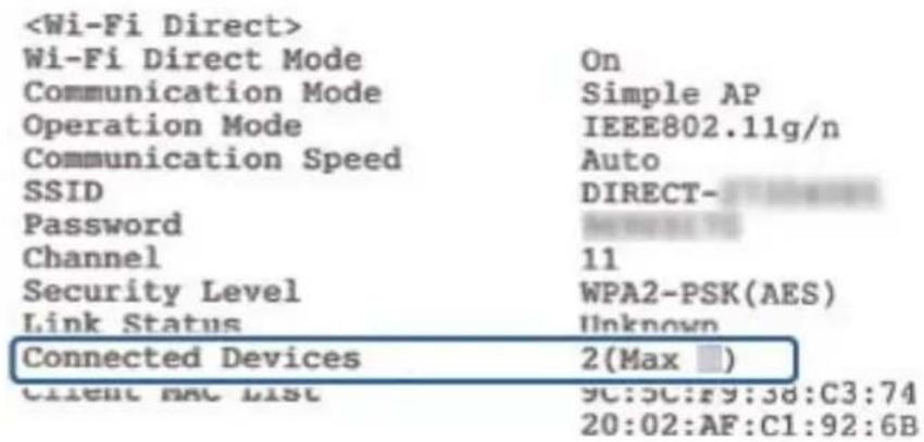 EPSON EcoTank M1170 - Sprawdzanie liczby podłączonych urządzeń - 1