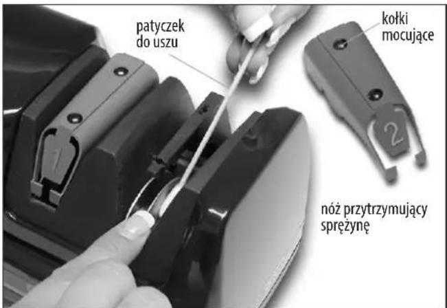 patyczek do uszu kołki mocujące nóż przytrzymujący sprężynę