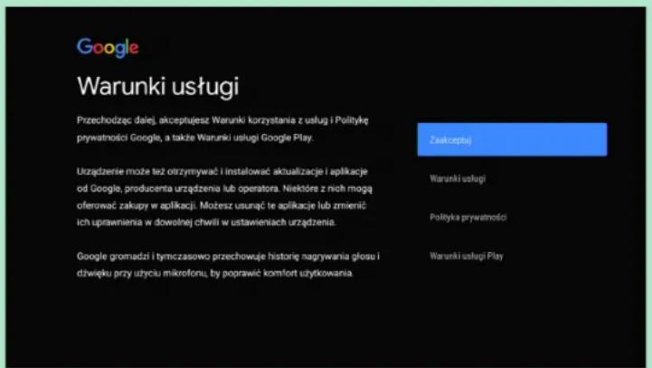 Google Warunki usługi Przechodząc dalej, akceptujesz Warunki korzystania z usług i Politykę prywatności Google, a także Warunki usługi Google Play. Zawkceptu: Urządzenie może też otrzymywać i instalować aktualizacje i aplikacje od Google, producenta urządzenia lub operatora. Niektóre z nich mogą oferować zakupy w aplikacji. Możesz usurąć te aplikację lub zmienić ich uprawnienia w dowolnej chwili w ustawieniach urządzenia. Warunki usługi Polityka prywatności Google gromadzi i tymczasowo przechowuje historię nagrywania głosu i dźwięku przy użyciu mikrofonu,ły poprawić komfort użytkowania Warunki usługi Play