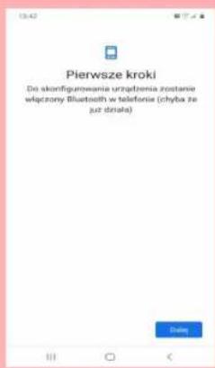 Pierwsze kroki Do skonfiguwmania urzȩtrénia zostanie wóluszony Bluetooth w telefonia (chyba ze paz drata) Dialing