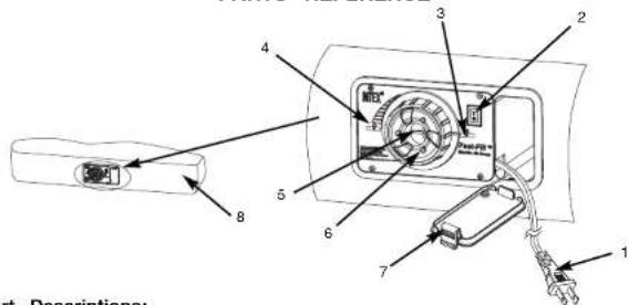 4 3 2 5 6 7 1 8 Part. Descriptions:
