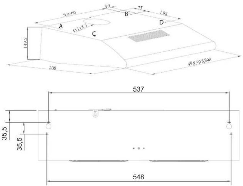 Meireles MEC 61 W - Desenho Técnico - 1