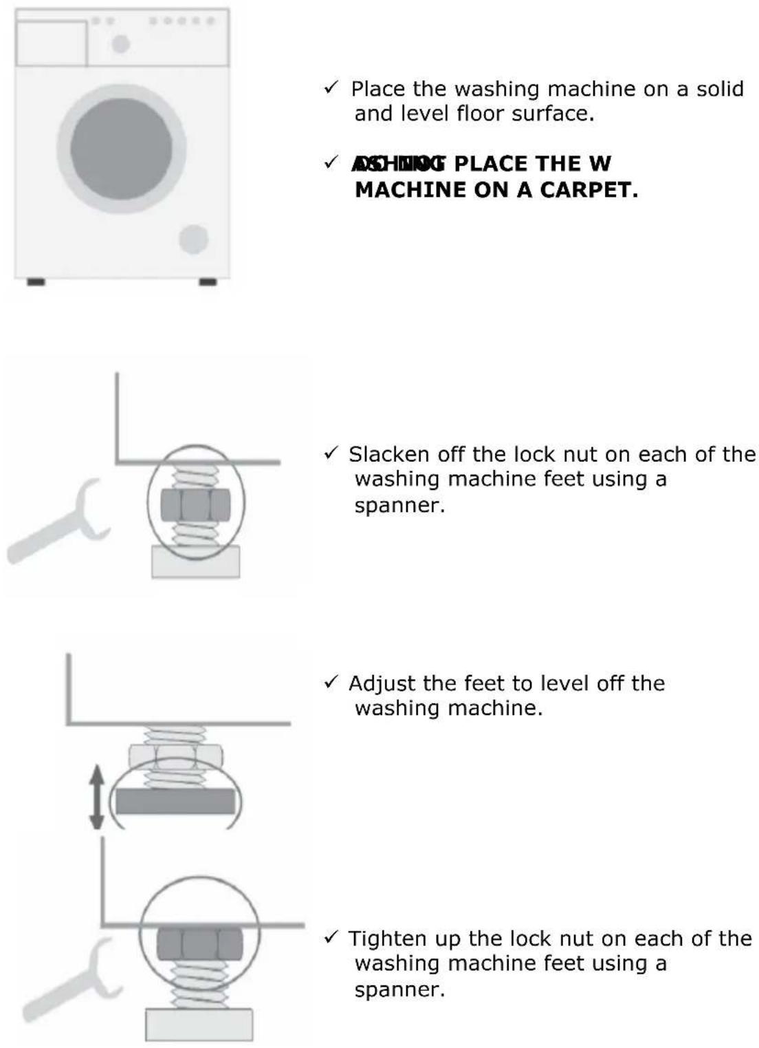 BAUMATIC BFW1210W - Positioning and leveling the appliance - 1