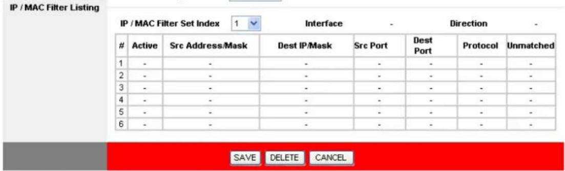 Edimax AR-7265WNB - • IP / MAC Filter Listing - 1