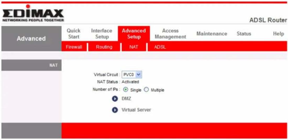 Edimax AR-7265WNB - NAT - 1