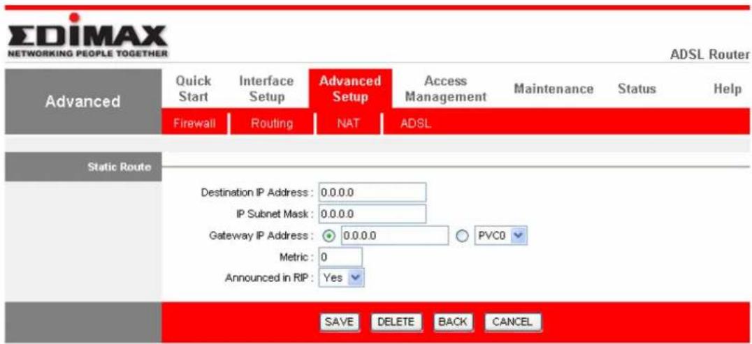 Edimax AR-7265WNB - - Add Route - 1
