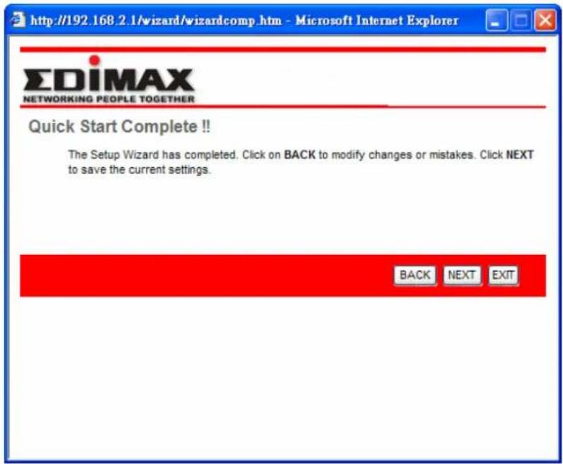 Edimax AR-7265WNB - Step 5: Re-start your ADSL router - 1
