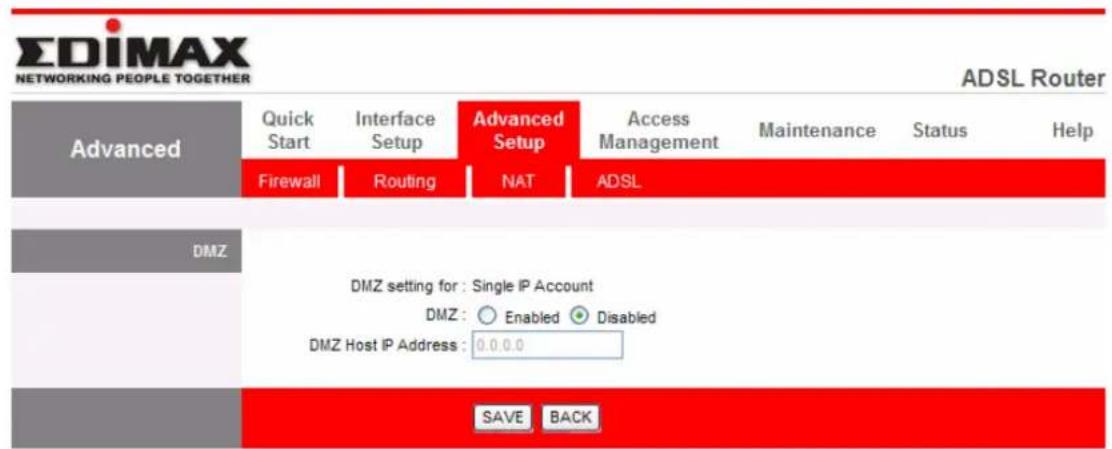Edimax AR-7265WNB - DMZ - 1