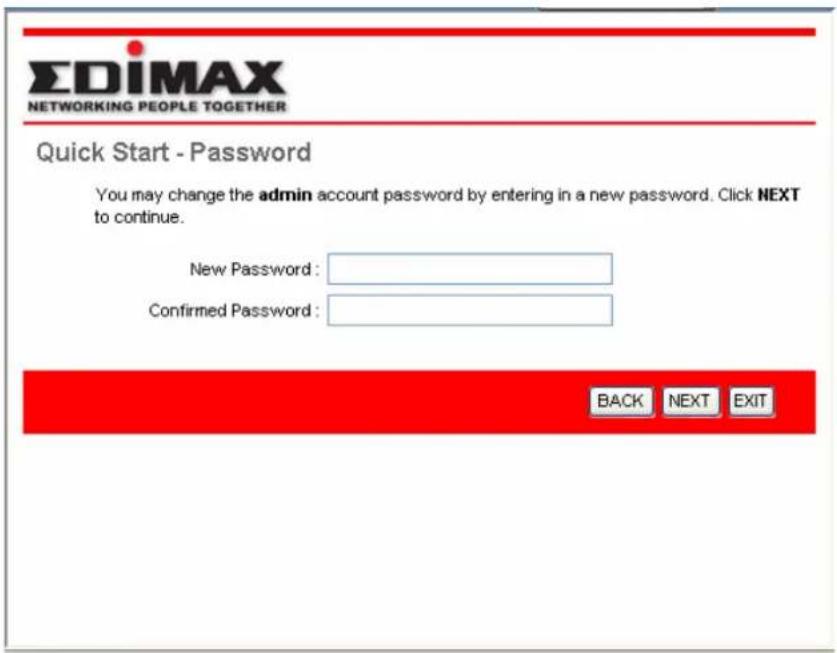 Edimax AR-7265WNB - Step 1: Set your new password - 1
