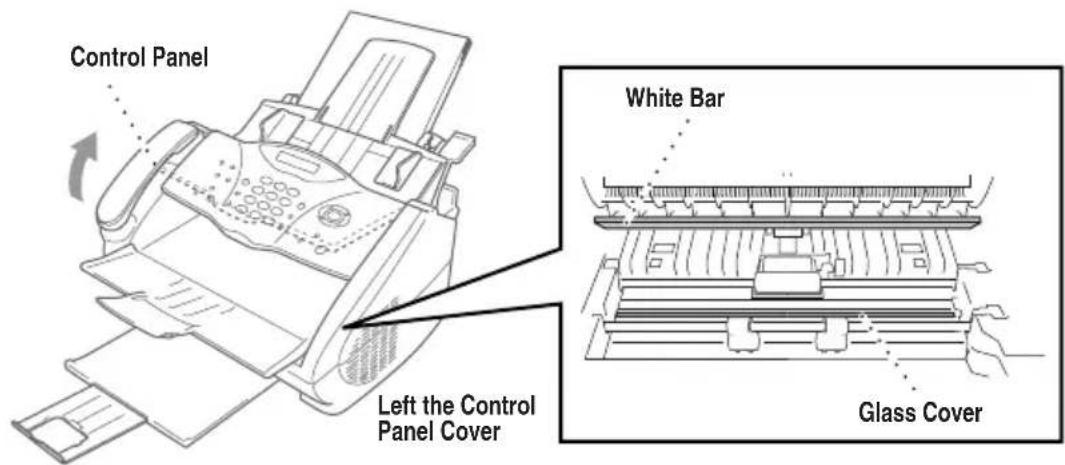Control Panel White Bar Left the Control Panel Cover Glass Cover