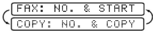 FAX: NO. & START COPY: NO. & COPY