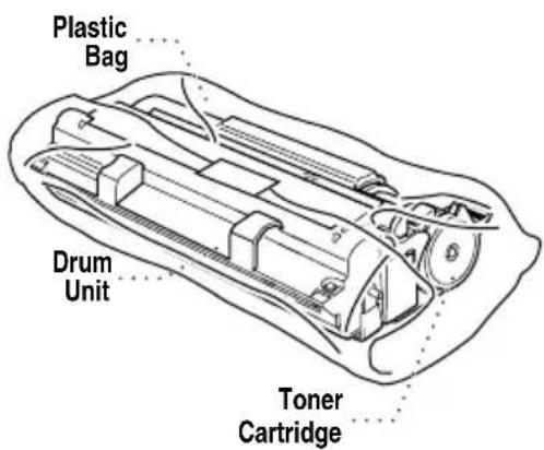Plastic Bag Drum Unit Toner Cartridge