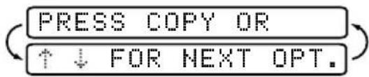 PRESS COPY OR ↑ ↓ FOR NEXT OPT.