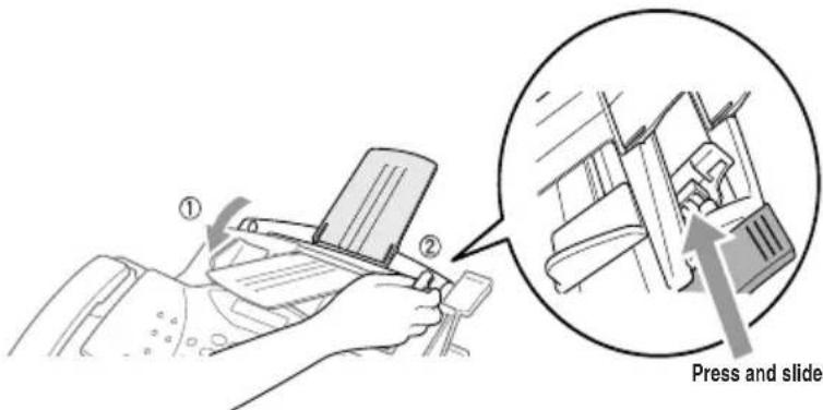 ① ② Press and slide