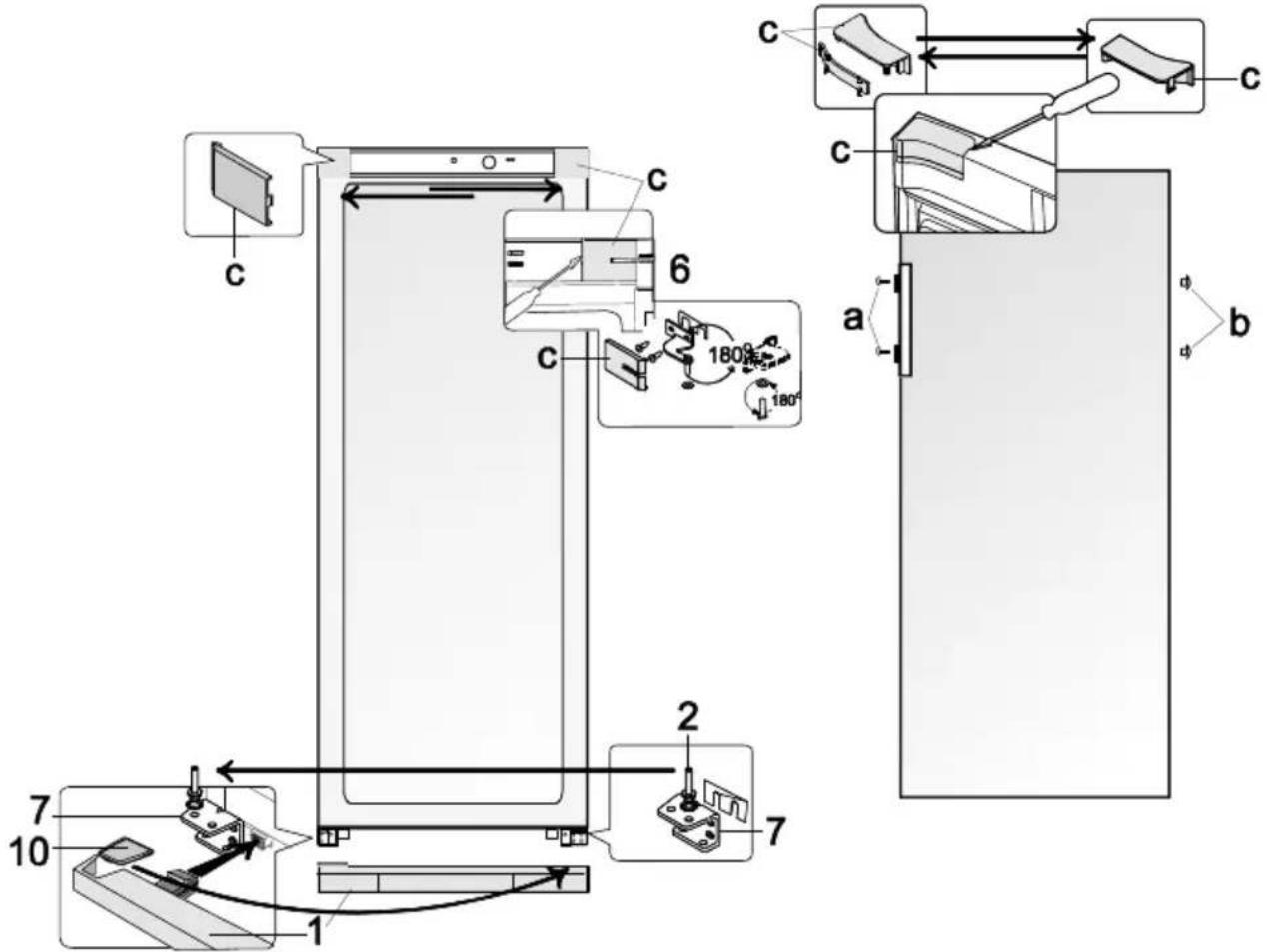 Orima ORC 29 X - MUDAR A DIRECÇÃO DE ABERTURA DAS PORTAS - 1