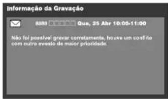 Informação da Gravação 8888 Qua, 25 Abr 10:05-11:00 Não foi possível gravar corratamente, houve um conflite com outro evento de maior prioridade.