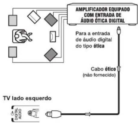 Semp Toshiba 55WL800I3D - CONECTANDO UM AMPLIFICADOR EQUIPADO COM UM DECODIFICADOR DOLBY DIGITAL - 2