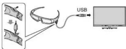 Semp Toshiba 55WL800I3D - Para carregar a bateria: - 1