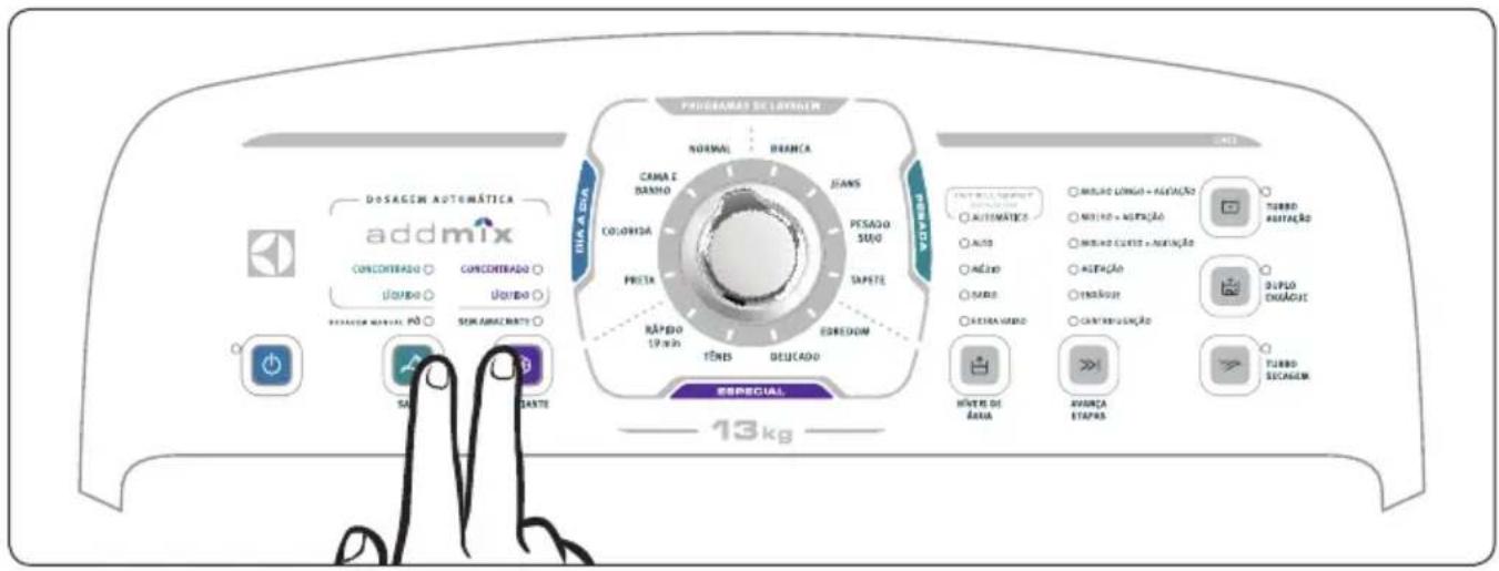 ELECTROLUX LTA13 - Instruções para retornar à programação de fábrica - 1