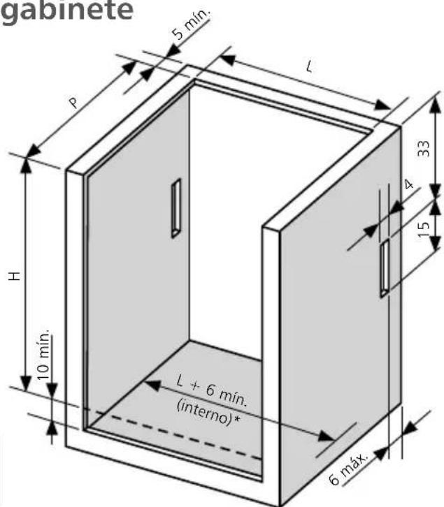 Brastemp BFD4TAB - Dimensões do nicho/gabinete - 1
