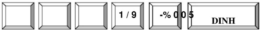 Elgin TC 160 - OPERAÇÃO DE DESCONTO [%] - 1
