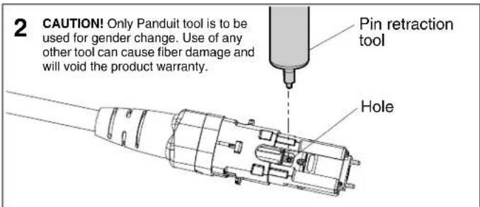 Panduit FXTHP6NLDSNM012 - PanMPO Gender Changeover - 2
