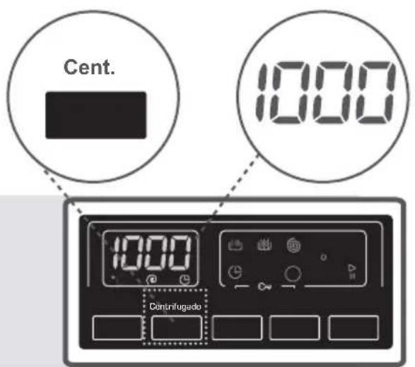 TEKA TK3 1270 - 2- Selecção de velocidade de centrifugação - 1