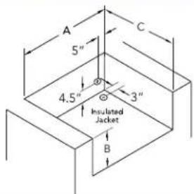 A 5" C 4.5" 3" Insulated Jacket B
