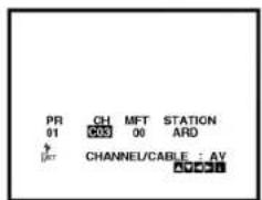 PR 01 CH COS MFT 00 STATION ARD CHANNEL/CABLE : AV AVCDI