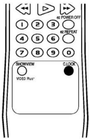 ez POWER OFF 1 2 3 4 5 6 7 8 9 0 SHOWVIEW C.LOCK VIDEO Plus-