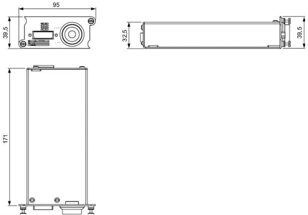 Barco R9853370 - A.2 Dimensions of the Fiberlink 2 transmitter unit - 1