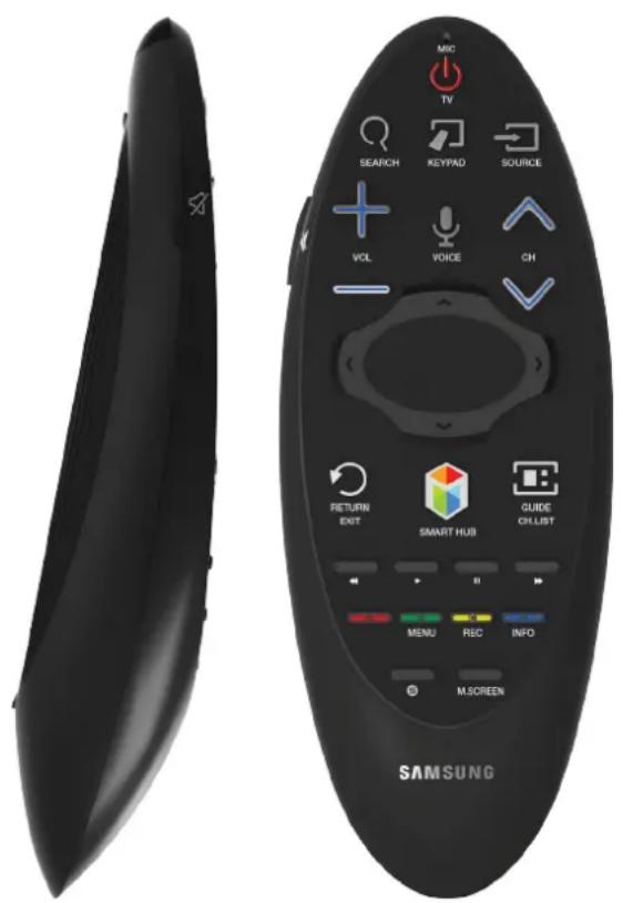 MIC TV SEARCH KEYPAD SOURCE VOL VOICE CH RETURN EXIT SMART HUB GUIDE CELLIST MENU REC INFO M.SCREEN SAMSUNG