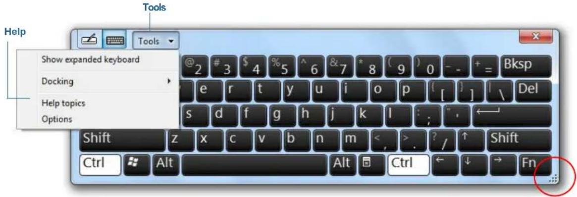Help Show expanded keyboard Docking Help topics Options Tools @ 2 # 3 $ 4 % 5 ^ 6 & 7 * 8 ( 9 ) 0 - - + = Bksp e r t y u i o p [ ] | Del s d f g h j k l : ; ← Shift z x c v b n m < , > . ? / ↑ Shift Ctrl Alt Ctrl ↓ Fn
