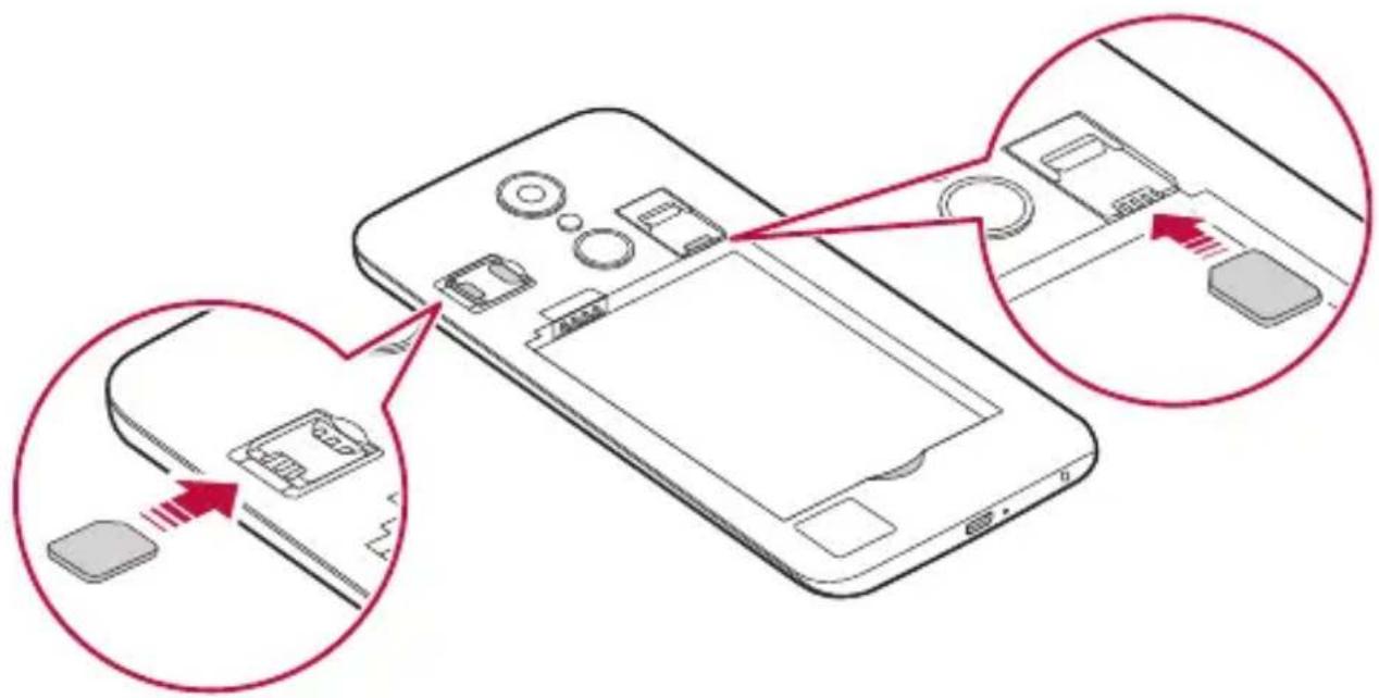 LG K10 Novo - Instalando os cartões SIM e a bateria - 2